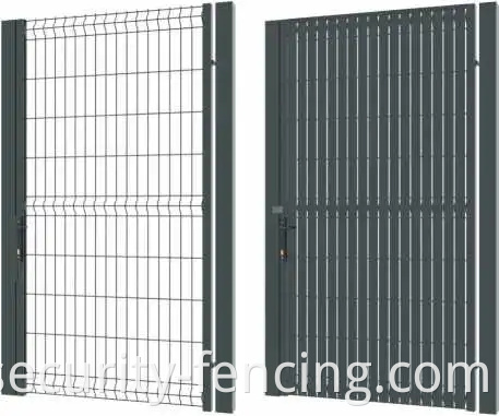 New Design Privacy Mesh Panels and Iron Gates with PVC Slat for Courtyard Garden